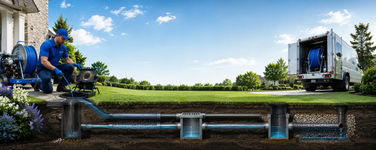 Outdoor drain cleaning information for Avon, IL